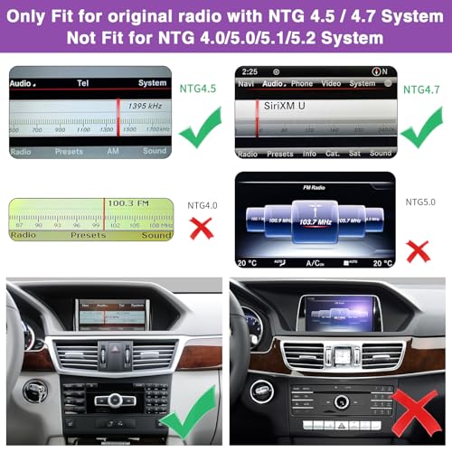 NINETOM 12.3 inch Touchscreen Wireless CarPlay Android Auto Multimedia Car Radio Receiver Compatible with Mercedes Benz E Class W212 with NTG4.5/4.7 System (2013-2015) - Image 2