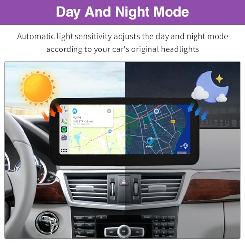 NINETOM 12.3 inch Touchscreen Wireless CarPlay Android Auto Multimedia Car Radio Receiver Compatible with Mercedes Benz E Class W212 with NTG4.5/4.7 System (2013-2015) - Image 5