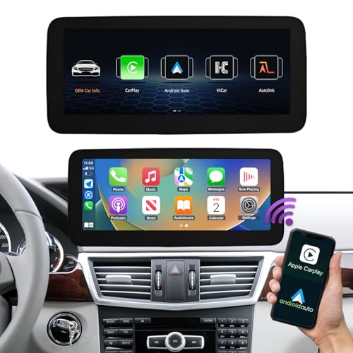 NINETOM 12.3 inch Touchscreen Wireless CarPlay Android Auto Multimedia Car Radio Receiver Compatible with Mercedes Benz E Class W212 with NTG4.5/4.7 System (2013-2015) - Image 1