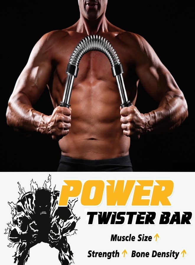 INNOLIFE Power Twister Bar, Upper Body Exercise Equipment for Chest Workout, Shoulder, Forearm, Bicep and Arm Strengthening Workout Equipment (110LB (50KG)) - Image 4