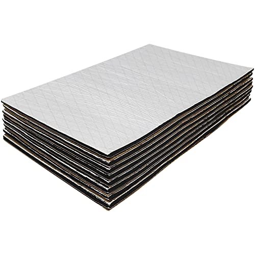 GOSCHE 394 mil 16 sqft Sound Deadener for Car, 10mm Thick Sound Deadening Mat Materials Can be Better with Audio Noise Insulation and Vibration Dampening 9.8″x 15.7″(15-Piece) - Image 1