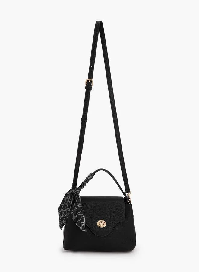بابريكا Textured Satchel Bag With Scarf