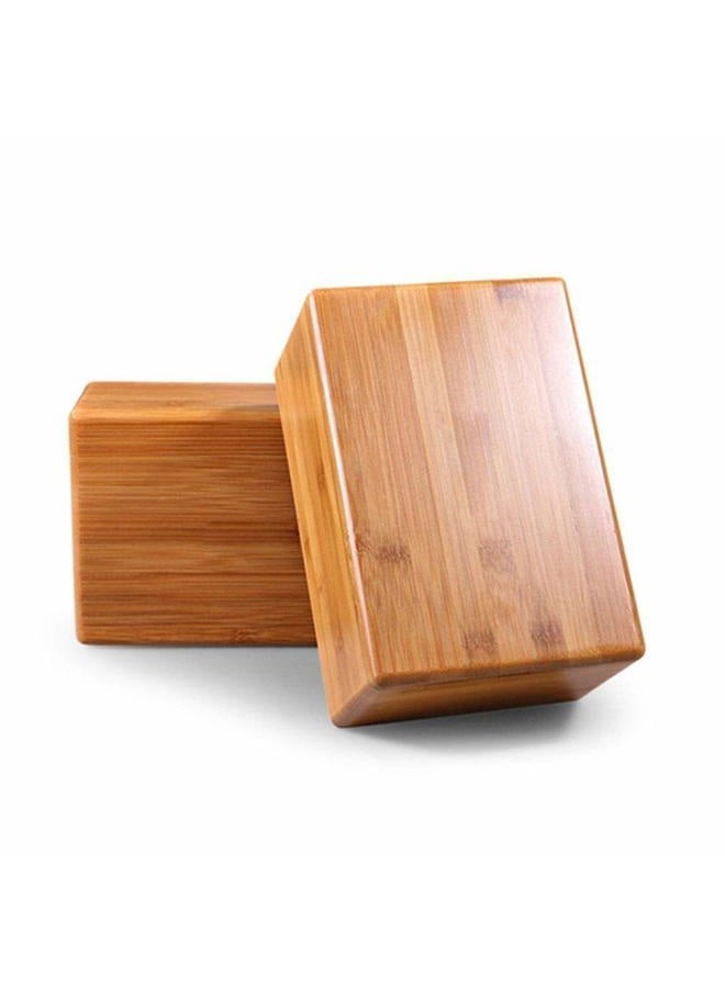 Wooden-Life Bamboo Yoga Block (2 PCS), Bamboo Handstand Block,Support Brick to Deepen Poses, Improve Strength and Aid Balance and Flexibility - Image 1
