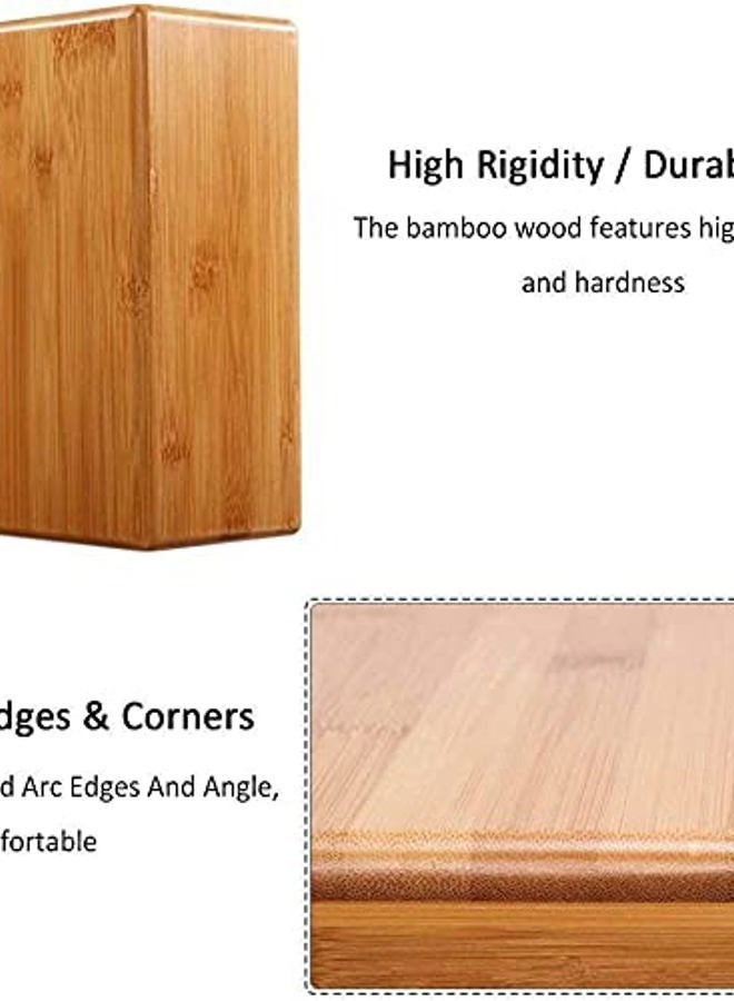 Wooden-Life Bamboo Yoga Block (2 PCS), Bamboo Handstand Block,Support Brick to Deepen Poses, Improve Strength and Aid Balance and Flexibility - Image 4
