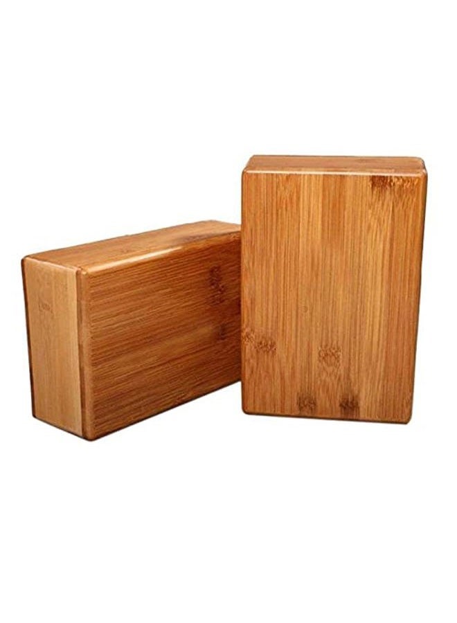 Wooden-Life Bamboo Yoga Block (2 PCS), Bamboo Handstand Block,Support Brick to Deepen Poses, Improve Strength and Aid Balance and Flexibility - Image 3