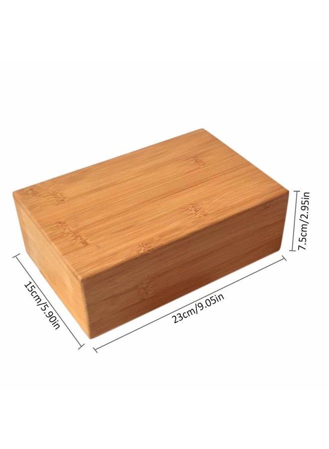 Wooden-Life Bamboo Yoga Block (2 PCS), Bamboo Handstand Block,Support Brick to Deepen Poses, Improve Strength and Aid Balance and Flexibility - Image 5