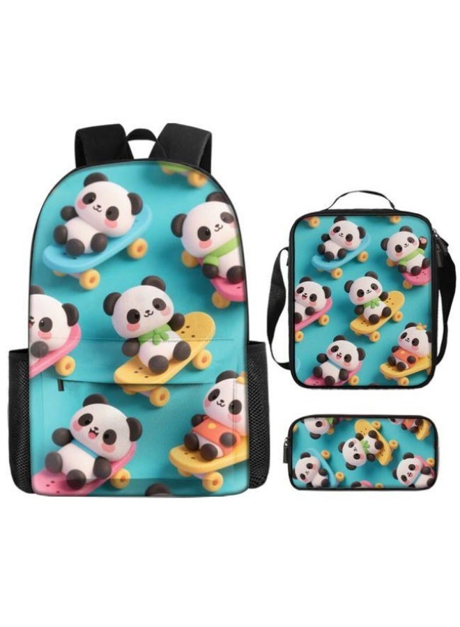 Bright Li Fire Unlock the new fashion of childish fun! Three-piece set of bags, cartoon elements for children and teenagers (students, children, friends' outings, mountain climbing, schooling, etc. can be used) - 114 - Image 2
