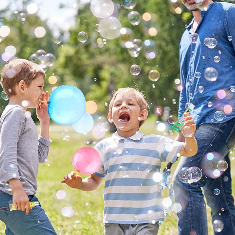 20PCS Blow Plastic Bubbles Toy Set - Large Bubble Balloons for Kids - Image 2