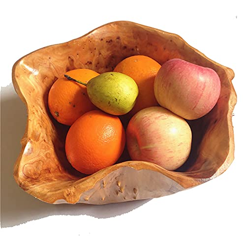 JFFLYIT Creative Wood Bowl Root Carved Bowl Handmade Natural Real Wood Candy Serving Bowl (12"-14") - Image 3