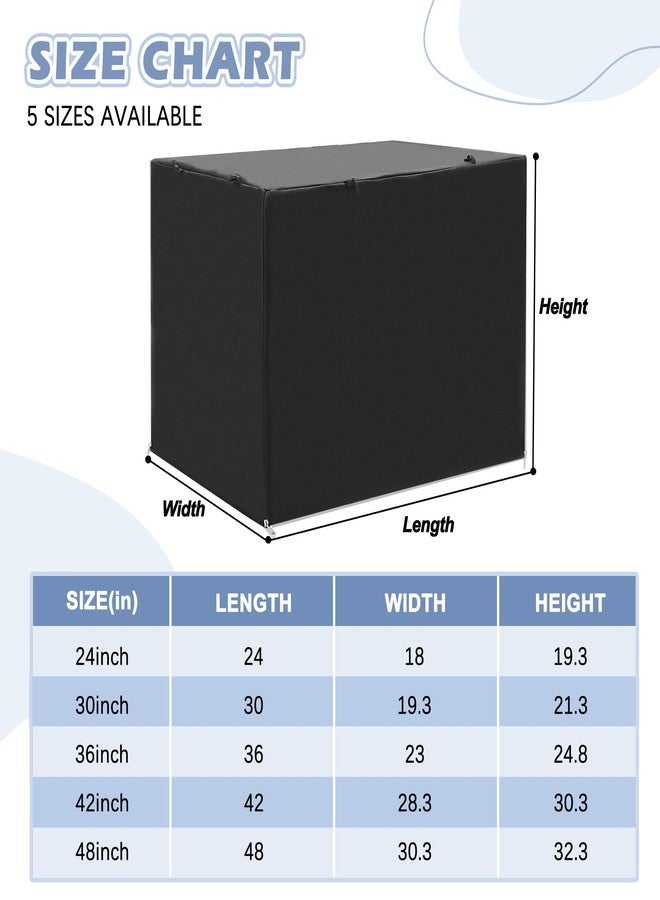 Akinerri Dog Crate Cover - Double Door Waterproof Pet Kennel Cover, Durable 600D Polyester Protective Cage Cover for 24/30/36/42/48 Inch Dog Crate - Black - Image 5