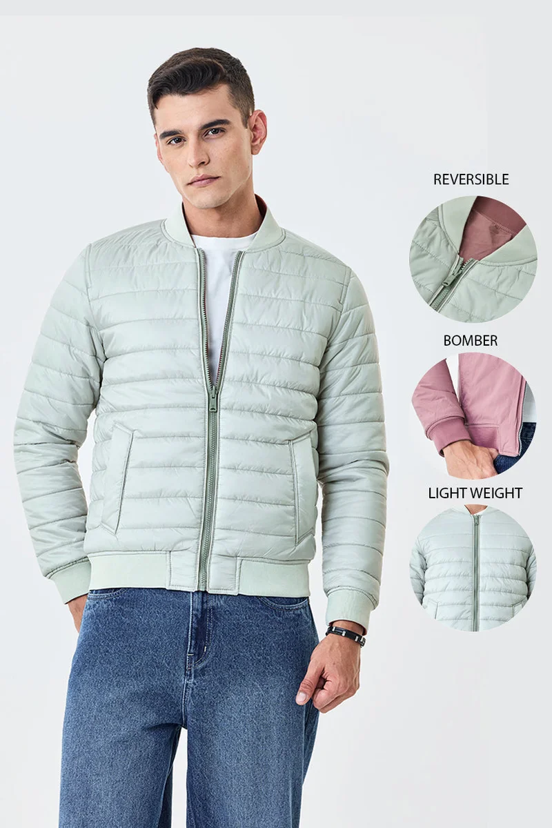 SNITCH Reversible Zipper Bomber Jacket