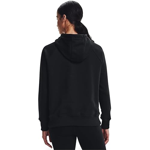 Under Armour Womens Rival Fleece Logo Hoodie , Black (001)/Black , Small - Image 5