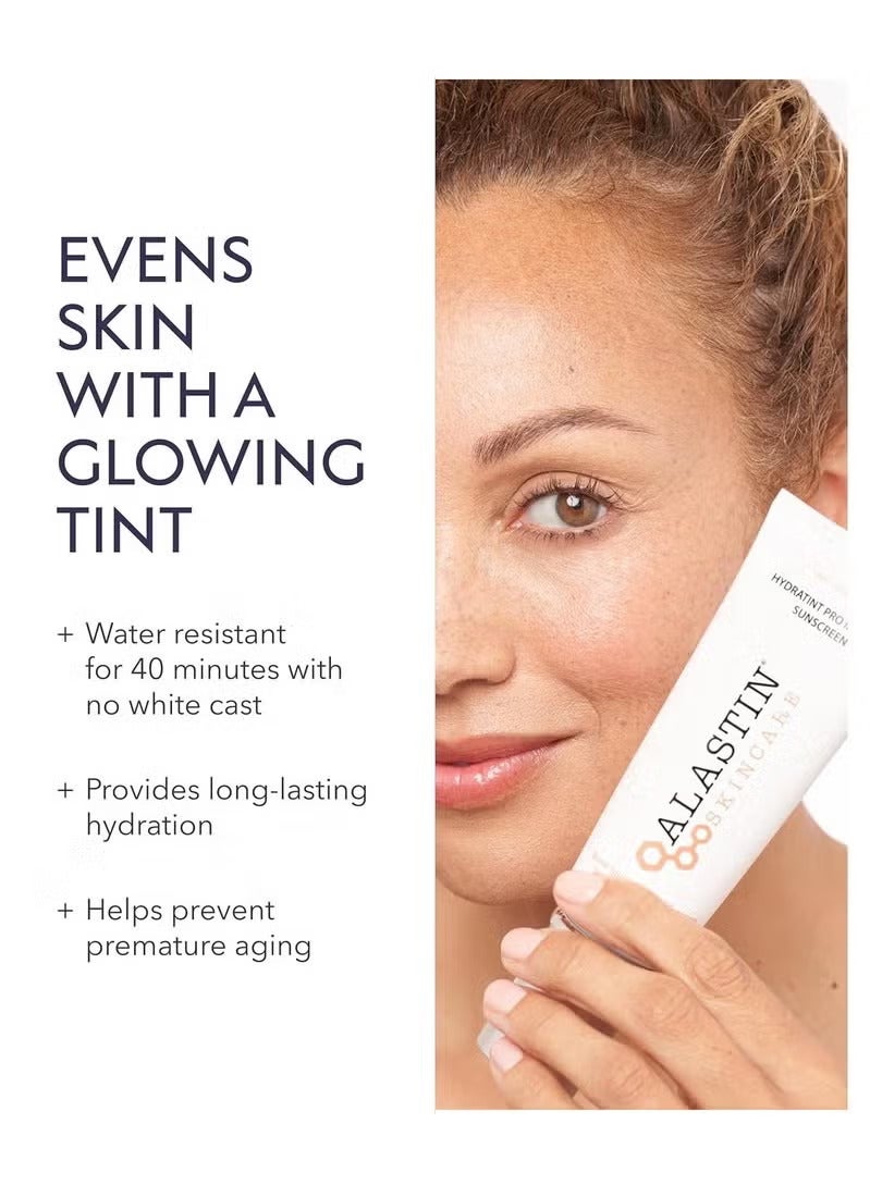 الاستنسكينكير HydraTint Pro Mineral Sunscreen SPF 36 (3.2 أوقية) | مرطب يومي ملون لمنع الشمس للوجه والرقبة  خالي من العطر ومقاوم للماء - Image 3