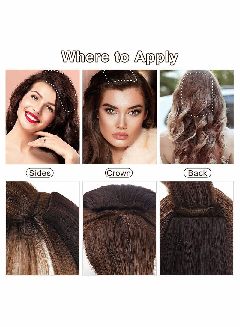 KASTWAVE 4 inch Short Thick Hairpieces Adding Extra Hair Volume Clip in Hair Extensions Hair Topper - Image 3