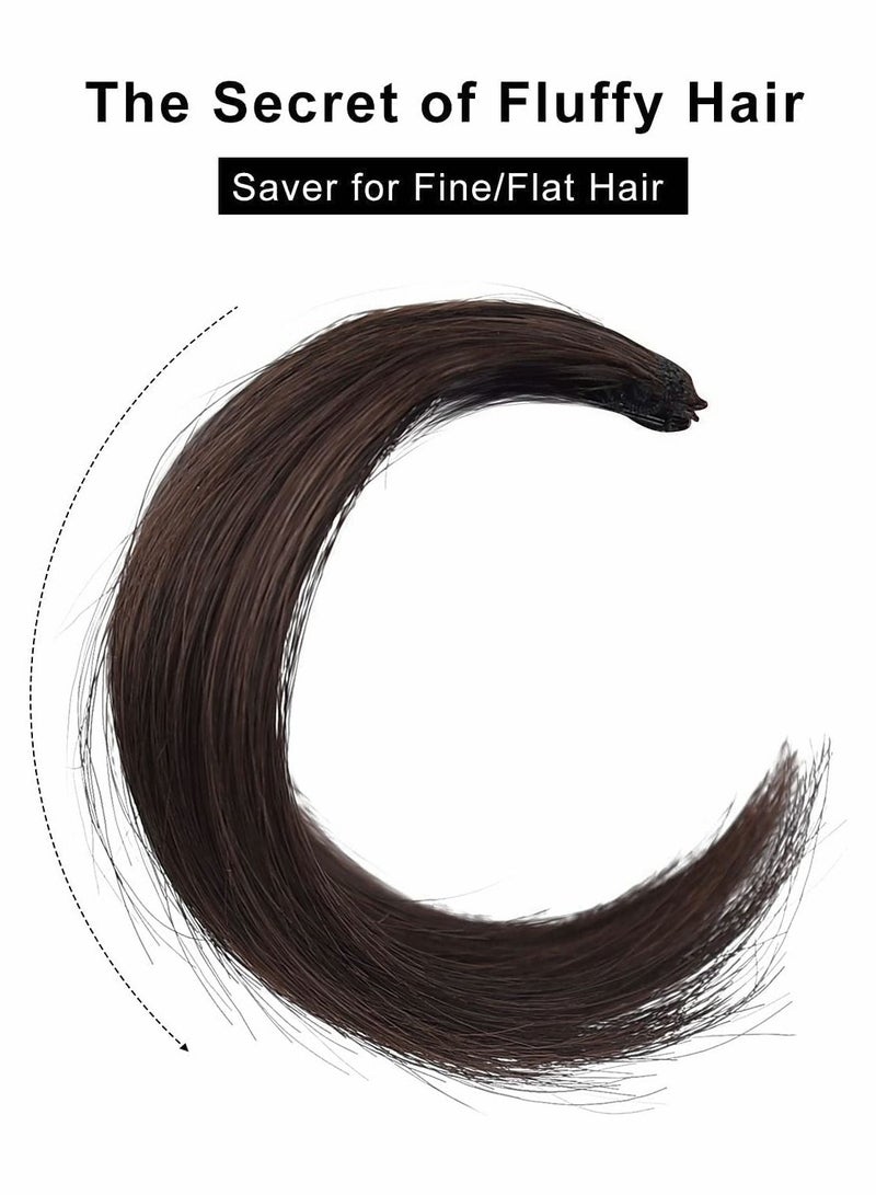 KASTWAVE 4 inch Short Thick Hairpieces Adding Extra Hair Volume Clip in Hair Extensions Hair Topper - Image 4