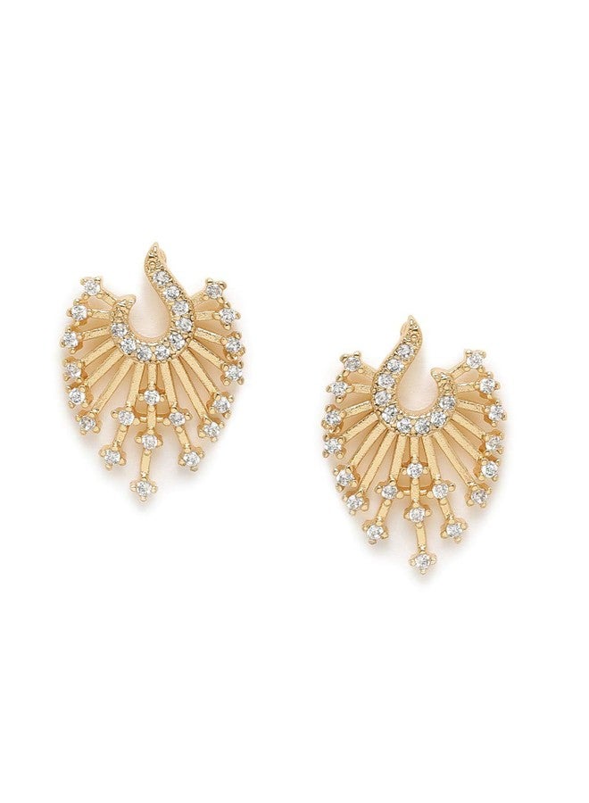 Zaveri Pearls أقراط زافيري بيرلز المرصعة للنساء (ذهبية) (ZPFK9778) - Image 1