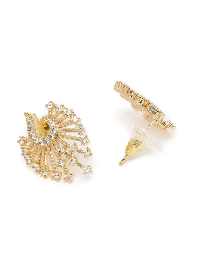 Zaveri Pearls أقراط زافيري بيرلز المرصعة للنساء (ذهبية) (ZPFK9778) - Image 3