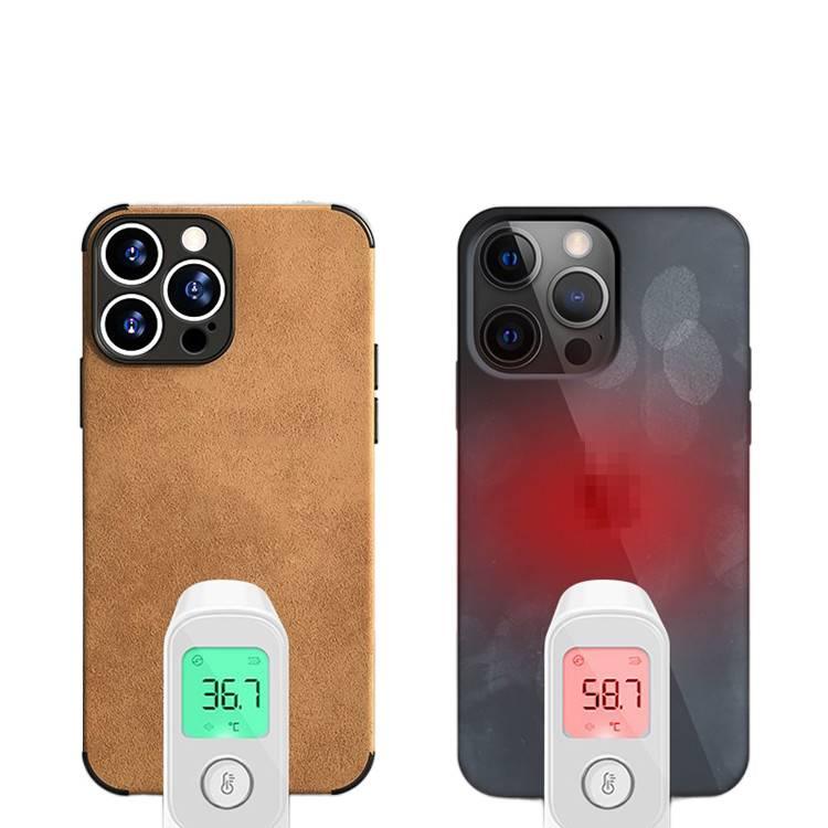 غطاء واقي، أخضر، مقاوم للصدمات لـ iPhone 14 / 14 Plus / 14 Pro / 14 Pro Max، ملمس جلد باللون الأخضر للاستخدام المنزلي للسفر للمكتب المنزلي - Image 3