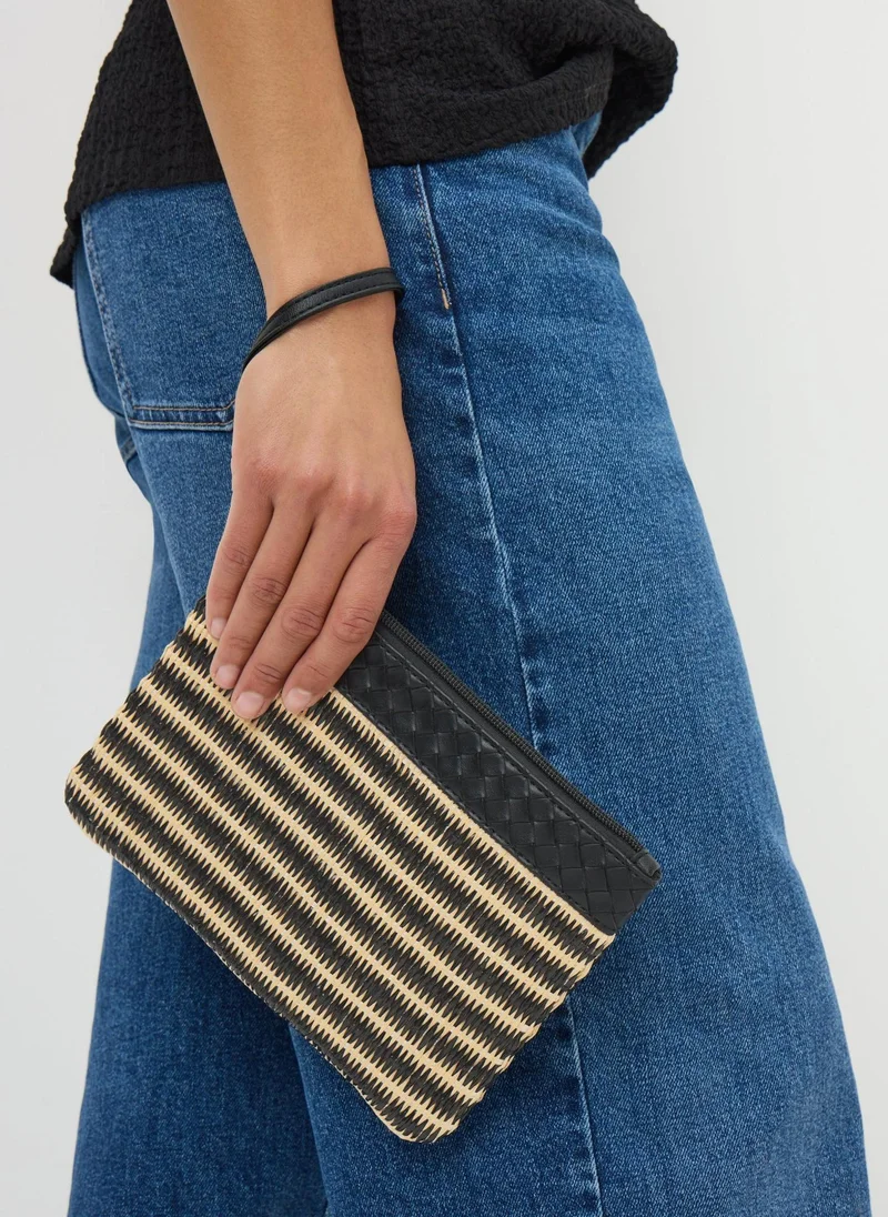 Matalan Black Straw Purse
