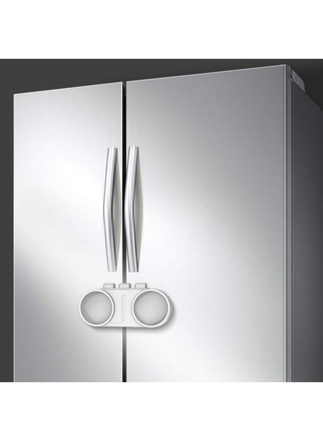 Eudemon Baby Safety French Fridge Door Lock Freezer Refrigerator Lock Cabinet Cupboard Lock For Childproof & Pet Proofing Easy To Install And Use 3M Adhesive No Tools Need Or Drill (White) - Image 1