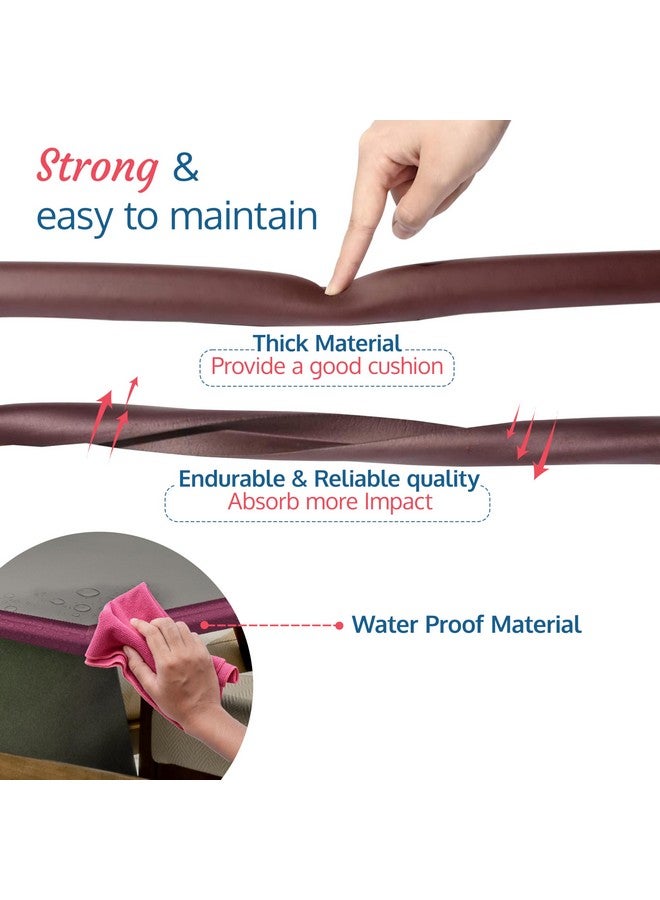LuvLap Baby proofing extra thick 5 Metre Baby Safety Strip, 8 edge guard and 5 protectors, Cushioned Tape as Infant Bump Protector, Furniture Corner, Bed, Table Corners, with 3M adhesive tape, Brown - Image 5