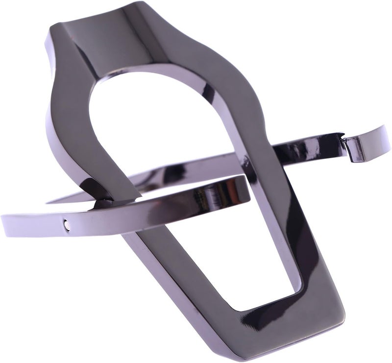 Dophee 1Pc Black Stainless Steel Foldable Tobacco Smoking Cigar Pipe Stand Rack Holder - Image 1
