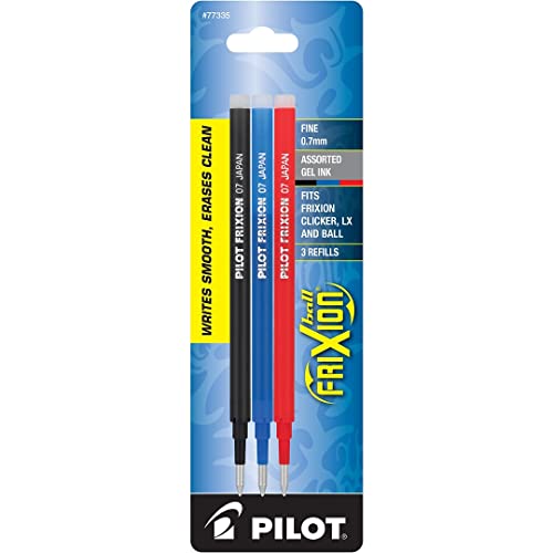 Pilot Gel Ink Refills for FriXion Erasable Gel Ink Pen, Fine Point, Assorted Ink, Pack of 9 (77335) - Image 2