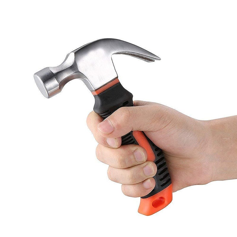 Sarjak SARJAK Mini Hammers Rubber Grip Short Handle Claw Hammer Carpentry Iron Hammer Household Multipurpose Hammer Hardware Tools Multicolor  - Image 1