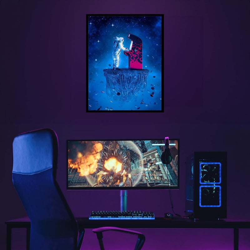 Insire Gaming Posters, Astronaut Poster, Poster for Wall, Gaming Poster, Astronauts Poster, Video Gaming Posters, Poster Gaming - Unframed (11x14”) - Image 4