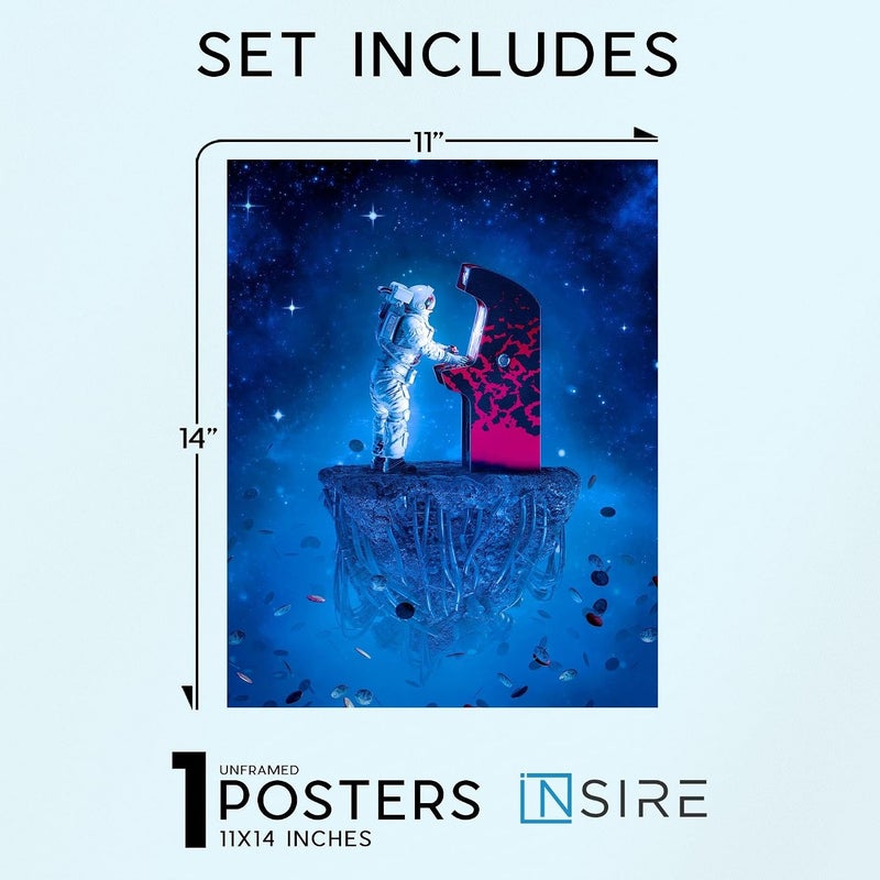 Insire Gaming Posters, Astronaut Poster, Poster for Wall, Gaming Poster, Astronauts Poster, Video Gaming Posters, Poster Gaming - Unframed (11x14”) - Image 2