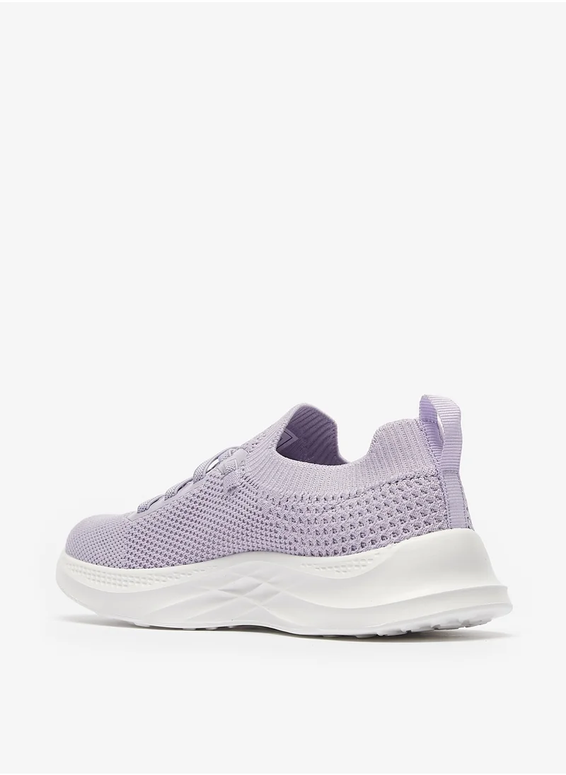 Oaklan by Shoexpress Girls Solid Slip On Sports Shoes with Lace Detail and Pull Tabs