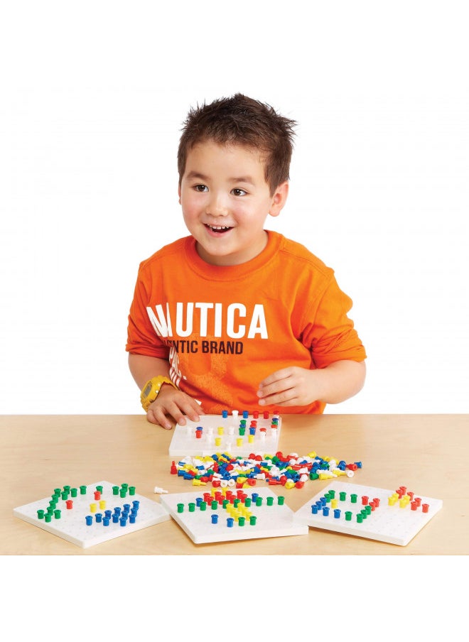 Learning Advantage Learning Advantage CTU39470 Pegs and Peg Board Set, 5 Boards, 1000 Pegs (Pack of 1005)  - Image 2