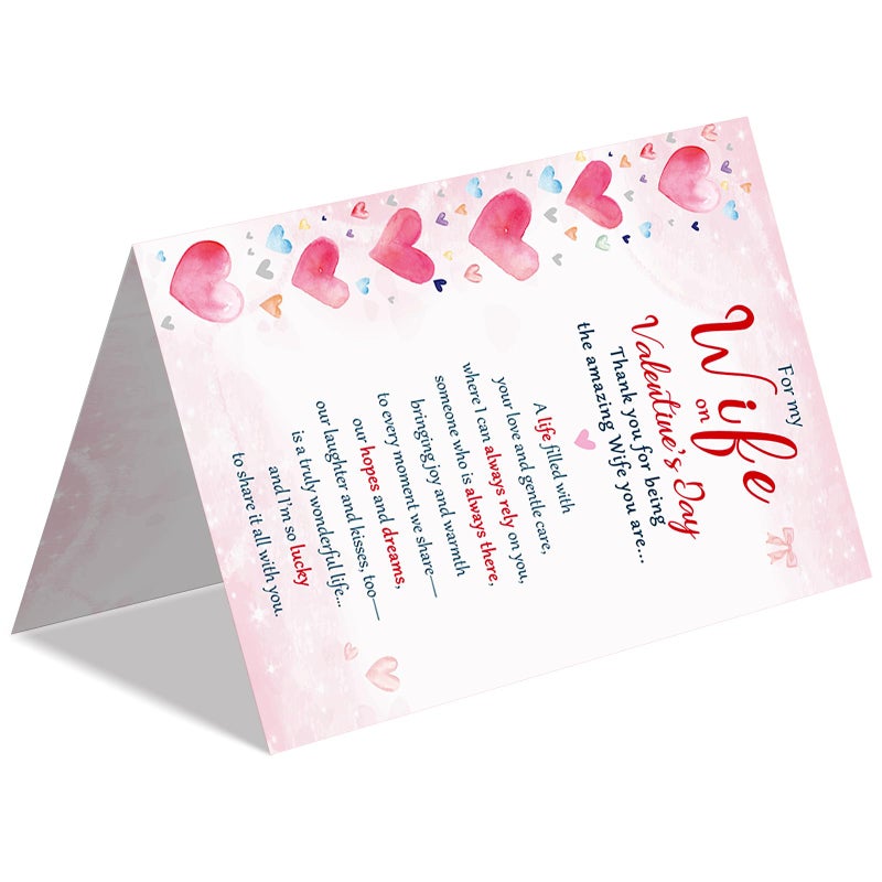 Beixian Valentines Day Cards Gifts for Wife from Husband, Unique Wife Valentines Day Gifts for Her -8x5.3 Inches, Double-Sided - Image 5