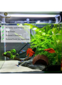 SunGrow Betta Fish Cave, Habitat Made From Coconut Shell, SoftTextured Smooth Edged Spacious Hideout, For Resting And Breeding, 1 Pc  - Image 3