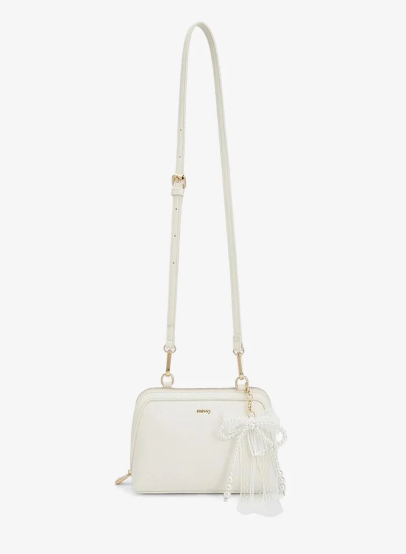 MISSY Charm Accent Crossbody Bag With Detachable Strap