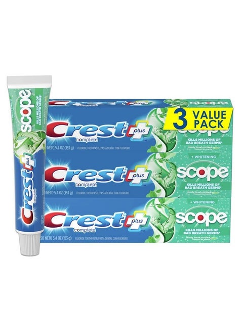 + Scope Complete Whitening Toothpaste Minty Fresh 5.4 Oz (Pack Of 3)