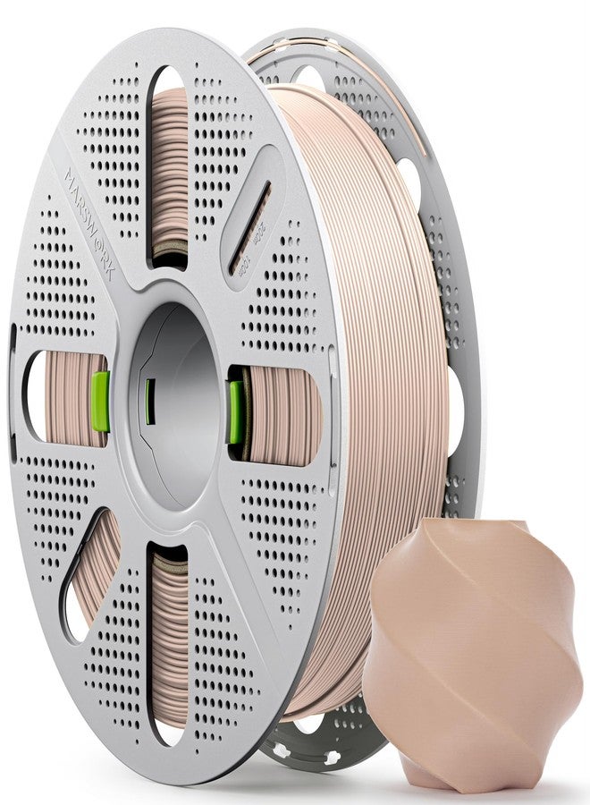 MarsWork PLA Filament 1.75mm, Pre-Dried PLA Basic with Reusable Quick Change Spool, 1kg 3D Printer Filament for Bambu Lab 3D Printers, Vacuum Packed with Desiccant, Beige - Image 1