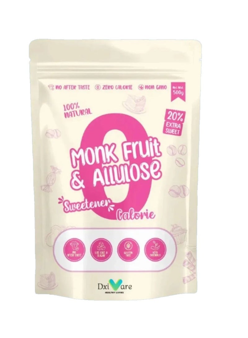 Monka Monk Fruit & Allulose Sweetener – Zero Calorie Sugar Substitute | Keto & Diabetic Friendly Natural Sweetener | Low Glycemic Sugar Alternative for Coffee, Tea, Baking & Desserts - Image 1