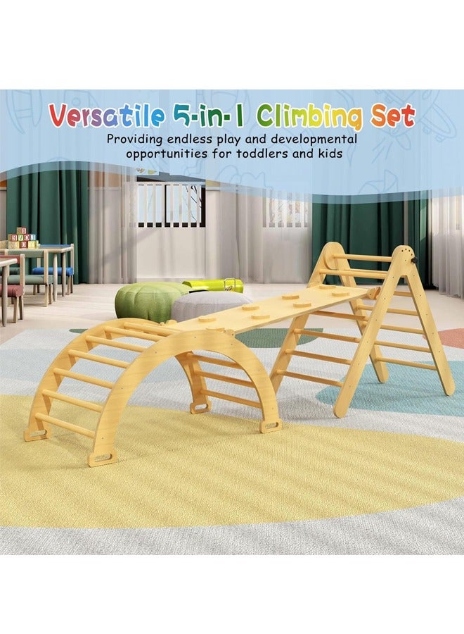 Beauenty Baby Climbing Toys Indoor Playground，7-in-1 Wooden Montessori Jungle Gym Playset，Wooden Climbing Set for 3+ Years Old Baby Suitable for Park Indoor Outoor Home - Image 2