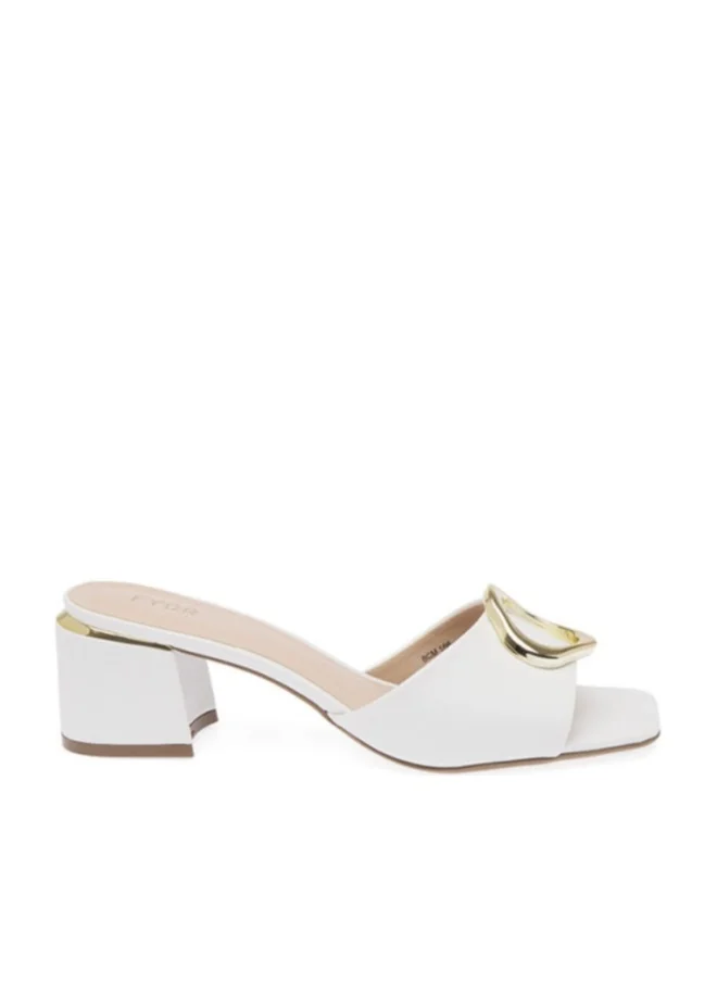 FYOR Golden Hoop Adorned Mule BCM 166