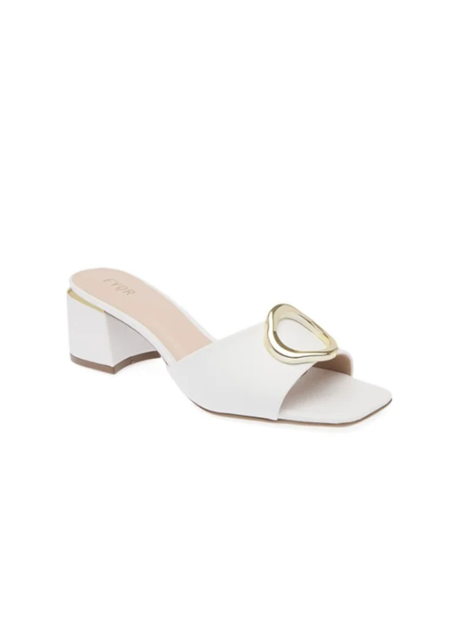 FYOR Golden Hoop Adorned Mule BCM 166
