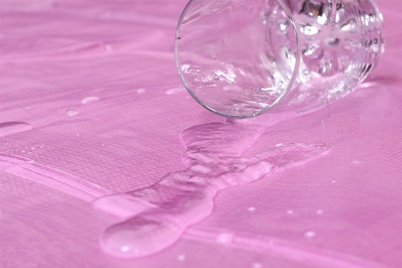 Nonibud GoodLuck Baby Waterproof Plastic Sheet Double Bed Queen Size/Baby Adult Waterproof Protection Sheet for Mattress (6.5 x 6.5 feet)- Pink - Image 3