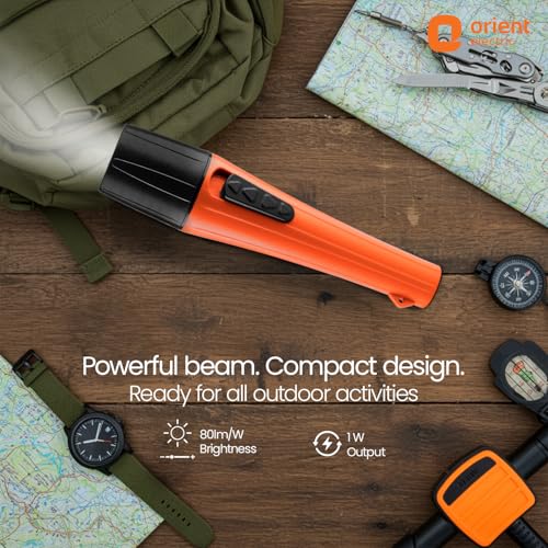 Orient Electric Bolt LED Torch Light | Orange & Black, Pack of 3 - Image 2