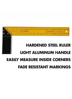 DEFAONS DEFAONS 30cm L-Angle Ruler 4018 – Steel Measuring Square with Aluminum Handle  - Image 4