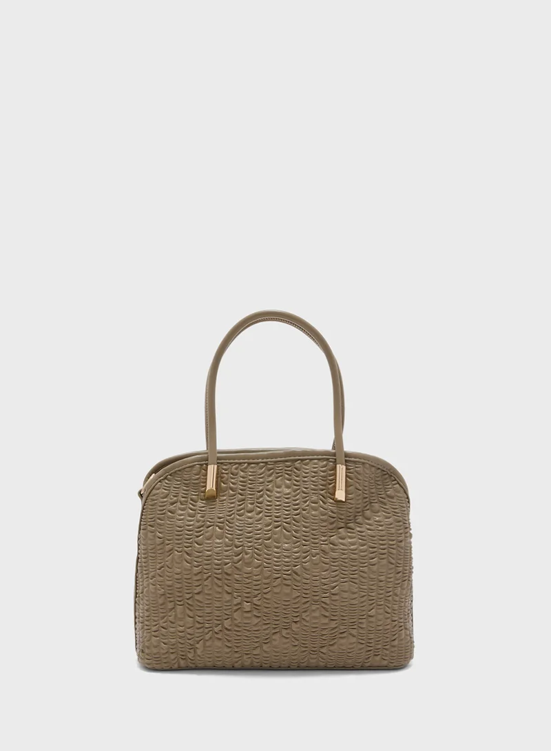 ايلا 2 In 1Quited Textured Satchel Bag With Coin Pouch