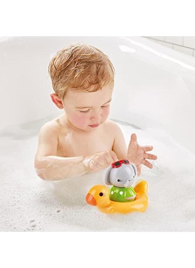 Hape Spin Splash ‘N’ Swim Elephant Wind Up Color Changing Spinning Bath Time Toy That Floats For Children 18 Months Plus  - Image 4