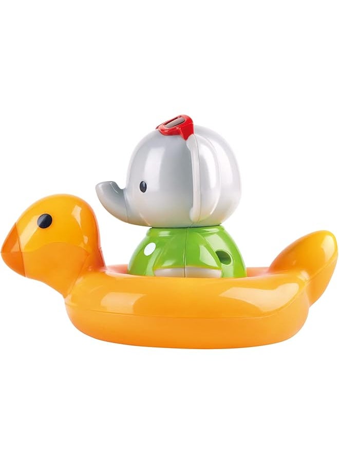 Hape Spin Splash ‘N’ Swim Elephant Wind Up Color Changing Spinning Bath Time Toy That Floats For Children 18 Months Plus  - Image 1