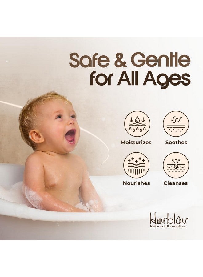 هيربلوڤ صابون الشوفان - صابون الشوفان الطبيعي وحليب الماعز والعسل - غسول للوجه والجسم لعلاج الأكزيما والصدفية وتخفيف جفاف البشرة وحكة البشرة الحساسة - صابون بدون رائحة رائع للأطفال والرضع - مصنوع يدويًا في الولايات المتحدة الأمريكية - Image 2