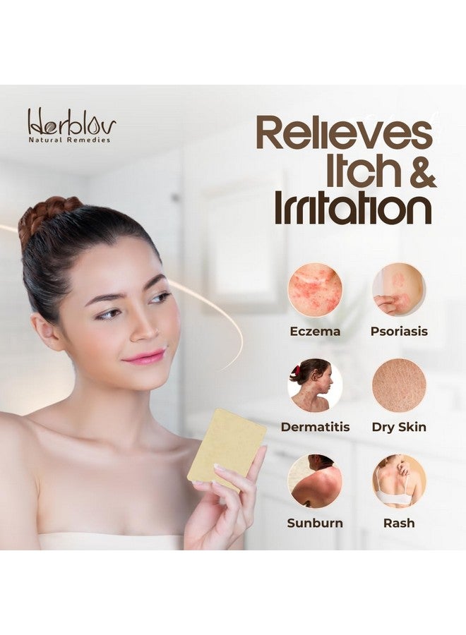 هيربلوڤ صابون الشوفان - صابون الشوفان الطبيعي وحليب الماعز والعسل - غسول للوجه والجسم لعلاج الأكزيما والصدفية وتخفيف جفاف البشرة وحكة البشرة الحساسة - صابون بدون رائحة رائع للأطفال والرضع - مصنوع يدويًا في الولايات المتحدة الأمريكية - Image 3