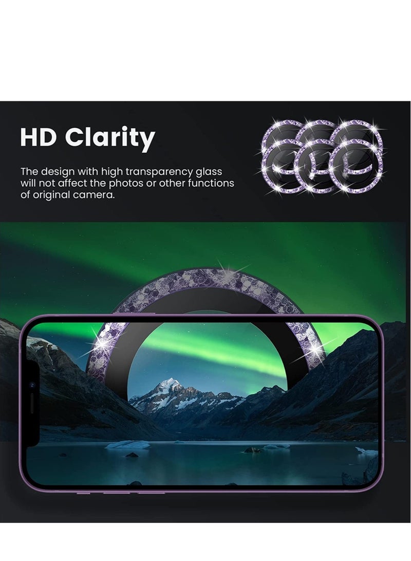 ELTRAZONE [3+3PCS] for iPhone 14 Pro - iPhone 14 Pro Max Camera Lens Protector, 9H Tempered Glass Camera Cover Screen Protector Metal Individual Ring for iPhone 14 Pro 6.1 inch /14 ProMax 6.7 inch 2022 - Image 3